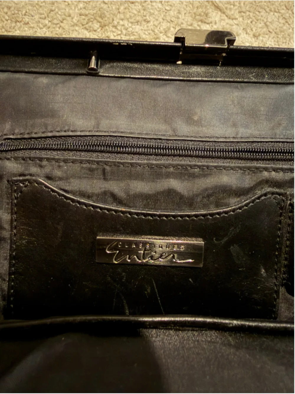 Vintage Classiques Entier tweed gingham frame bag